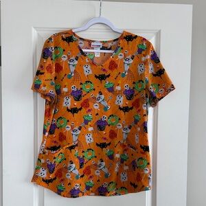 Halloween Scrub Top